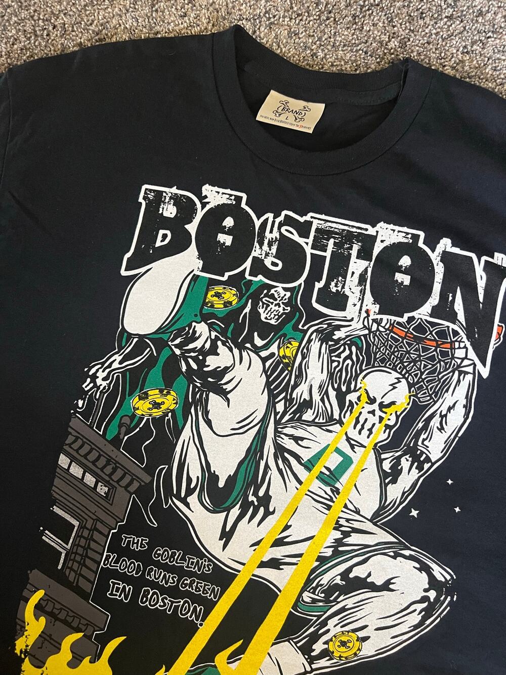 Brand X Large NBA Boston Celtics Black T-Shirt (NWT)